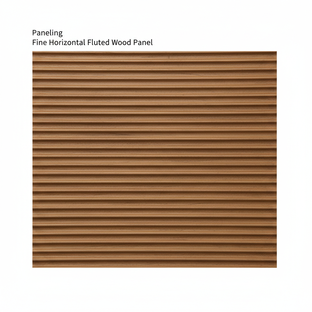 Fine Horizontal Fluted Wood Panel
