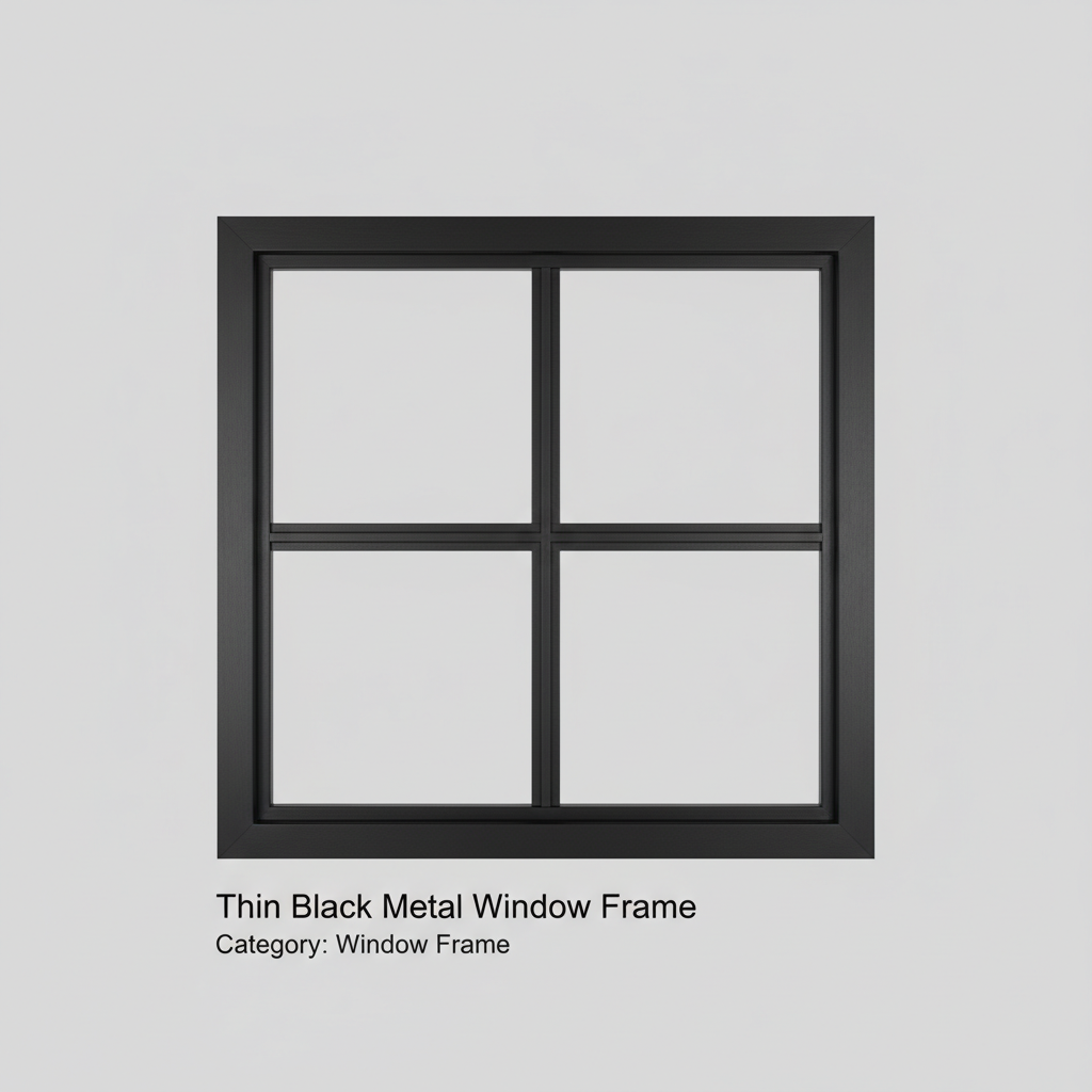 Thin Black Metal Window Frame