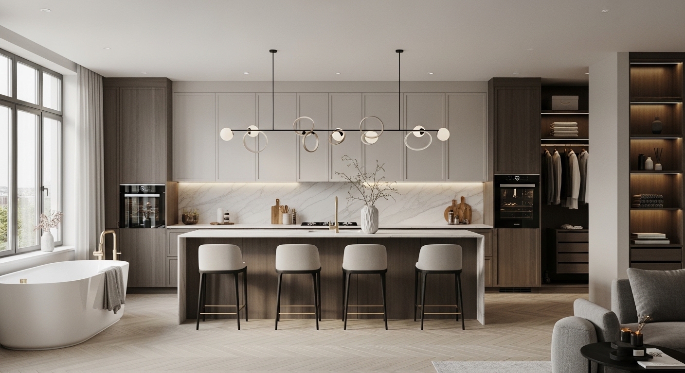 MODERN KITCHEN WITH ISLAND